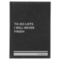 Personalized TO DO List Leatherette Sketch Book (large) | Black/Silver